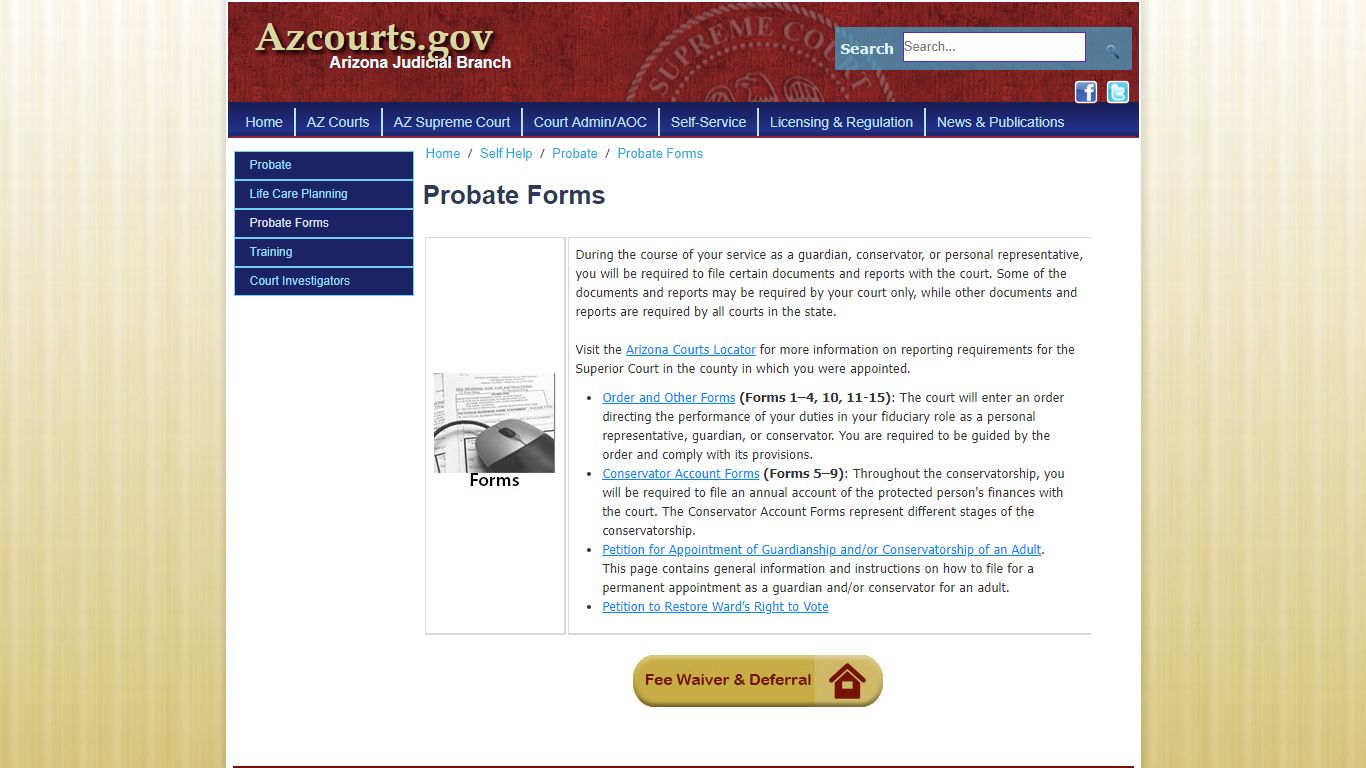 Probate Forms - Arizona Judicial Branch